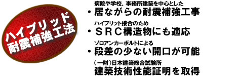 ハイブリッド耐震補強工法